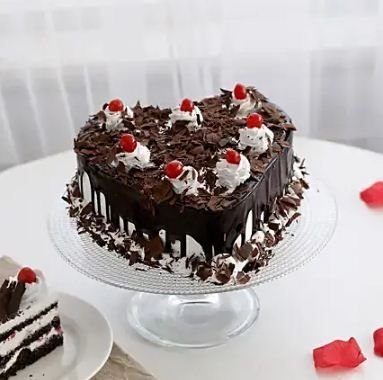 Heart Shaped Black Forest Cake