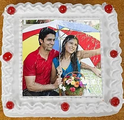 Pineapple Square Photo Cake