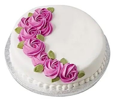 White Fondant Cake