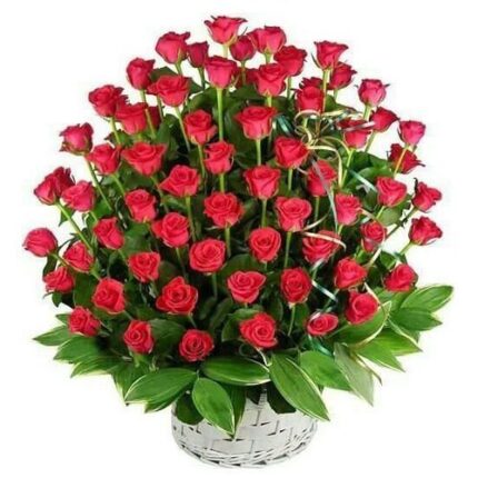 GORGEOUS VALENTINE'S BASKET OF RED ROSE'S