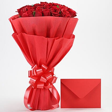 Red Roses N Greeting card